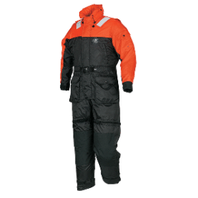 Mustang Deluxe Anti-Exposure Coverall And Worksuit Large (Color: Orange/Black, size: large)