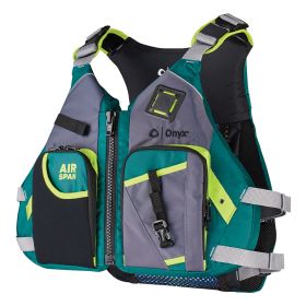 Onyx Airspan Angler Life Jacket (Option: XS/SM  Green 96639)