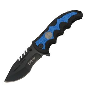 Military Medallion 8.5" Rescue Knife (Option: Navy)