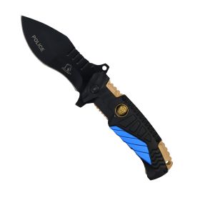 8.5" Spring Assisted Military and First Responders Knife (Color: Air Force)