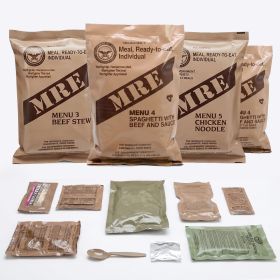 U.S. Military MRE Meals Ready-To-Eat (Quantity: 4-Pack)